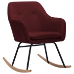 vidaXL Scaun balansoar, roșu vin, material textil vidaXL Scaun balansoar, roșu vin, material textil