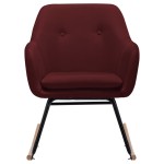 vidaXL Scaun balansoar, roșu vin, material textil vidaXL Scaun balansoar, roșu vin, material textil
