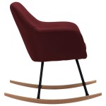 vidaXL Scaun balansoar, roșu vin, material textil vidaXL Scaun balansoar, roșu vin, material textil