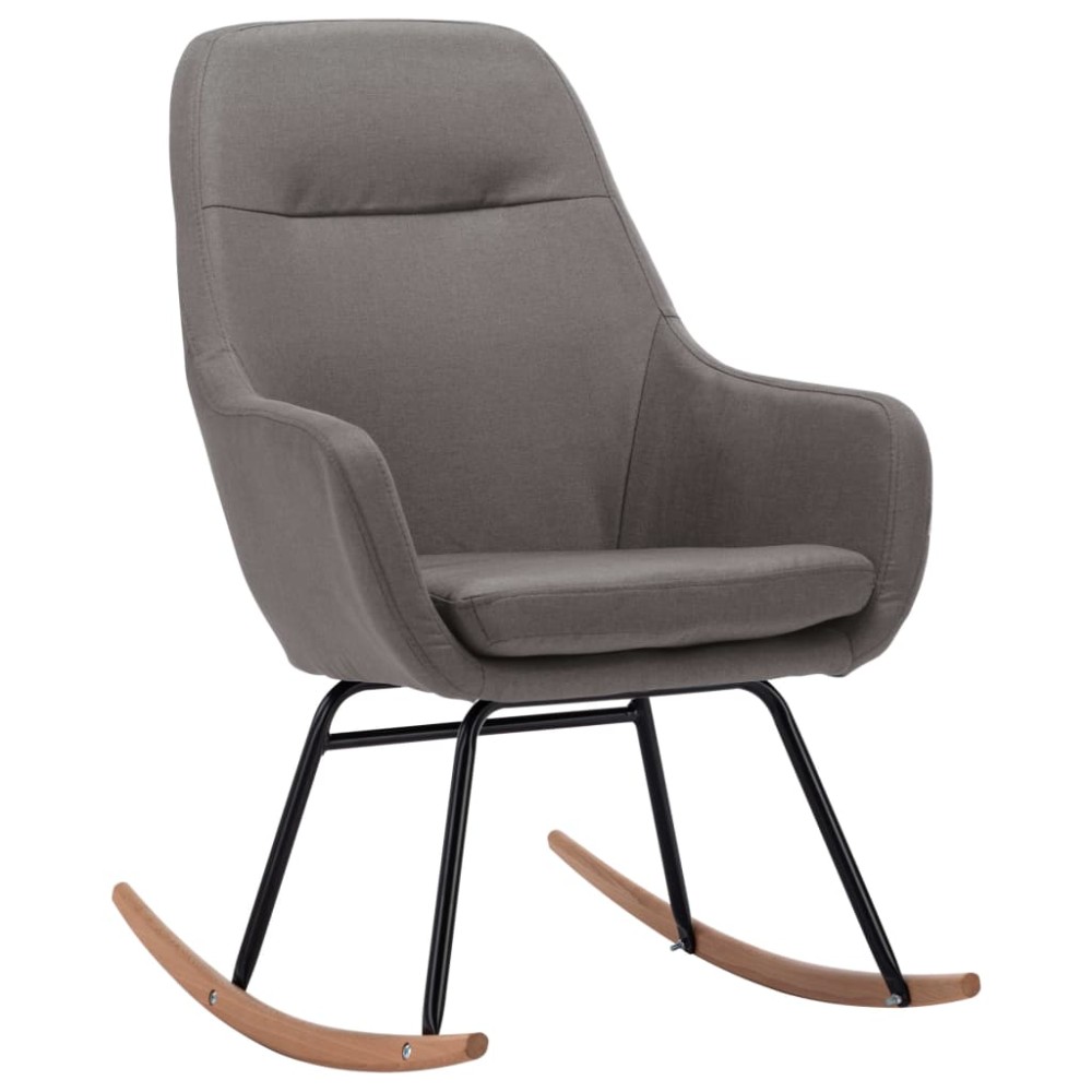 vidaXL Scaun balansoar, gri deschis, material textil