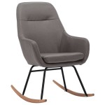 vidaXL Scaun balansoar, gri deschis, material textil vidaXL Scaun balansoar, gri deschis, material textil