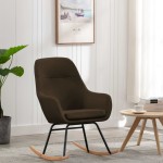 vidaXL Scaun balansoar, maro, material textil vidaXL Scaun balansoar, maro, material textil