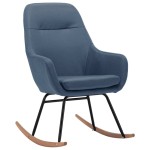 vidaXL Scaun balansoar, albastru, material textil vidaXL Scaun balansoar, albastru, material textil