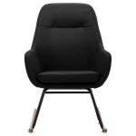 vidaXL Scaun balansoar, negru, material textil vidaXL Scaun balansoar, negru, material textil