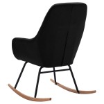 vidaXL Scaun balansoar, negru, material textil vidaXL Scaun balansoar, negru, material textil