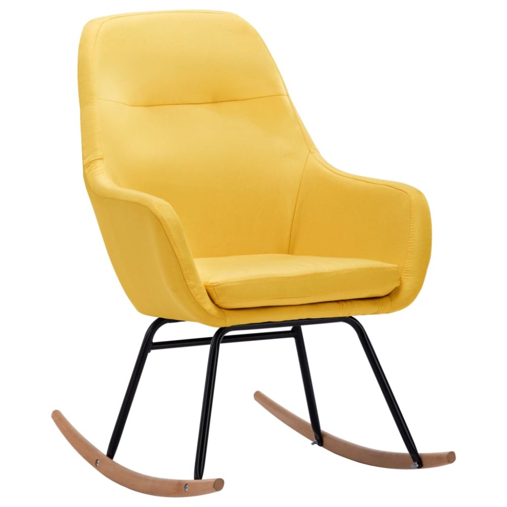 vidaXL Scaun balansoar, galben muștar, material textil
