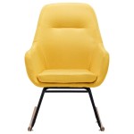 vidaXL Scaun balansoar, galben muștar, material textil vidaXL Scaun balansoar, galben muștar, material textil