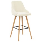 vidaXL Scaune de bar, 2 buc., crem, catifea vidaXL Scaune de bar, 2 buc., crem, catifea