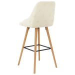 vidaXL Scaune de bar, 2 buc., crem, catifea vidaXL Scaune de bar, 2 buc., crem, catifea