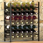 vidaXL Suport sticle de vin pentru 48 de sticle, negru, metal vidaXL Suport sticle de vin pentru 48 de sticle, negru, metal