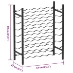 vidaXL Suport sticle de vin pentru 48 de sticle, negru, metal vidaXL Suport sticle de vin pentru 48 de sticle, negru, metal