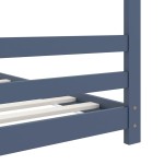 vidaXL Cadru de pat de copii, gri, 80 x 160 cm, lemn masiv de pin vidaXL Cadru de pat de copii, gri, 80 x 160 cm, lemn masiv de pin