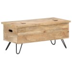 vidaXL Cufăr, 90 x 40 x 45 cm, lemn masiv de mango vidaXL Cufăr, 90 x 40 x 45 cm, lemn masiv de mango