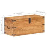 vidaXL Cufăr, 90 x 40 x 40 cm, lemn masiv de acacia vidaXL Cufăr, 90 x 40 x 40 cm, lemn masiv de acacia