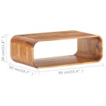 vidaXL Măsuță de cafea, 90x50x30 cm, lemn masiv de acacia vidaXL Măsuță de cafea, 90x50x30 cm, lemn masiv de acacia