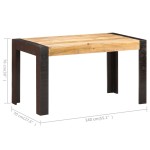vidaXL Masă de bucătărie, 140x70x76 cm, lemn masiv de mango nefinisat vidaXL Masă de bucătărie, 140x70x76 cm, lemn masiv de mango nefinisat