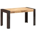 vidaXL Masă de bucătărie, 140x70x76 cm, lemn masiv de mango nefinisat vidaXL Masă de bucătărie, 140x70x76 cm, lemn masiv de mango nefinisat
