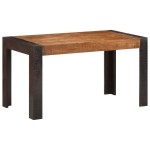 vidaXL Masă de bucătărie, 140x70x76 cm, lemn masiv de mango nefinisat vidaXL Masă de bucătărie, 140x70x76 cm, lemn masiv de mango nefinisat