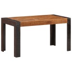 vidaXL Masă de bucătărie, 140x70x76 cm, lemn masiv de mango nefinisat vidaXL Masă de bucătărie, 140x70x76 cm, lemn masiv de mango nefinisat