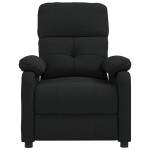vidaXL Fotoliu rabatabil, negru, material textil vidaXL Fotoliu rabatabil, negru, material textil
