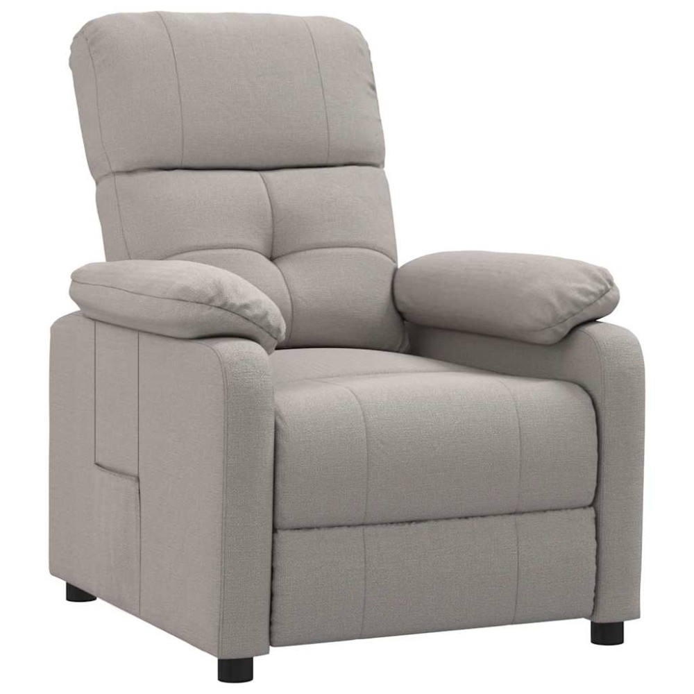 vidaXL Fotoliu rabatabil, gri taupe, material textil