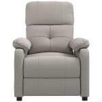 vidaXL Fotoliu rabatabil, gri taupe, material textil