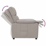 vidaXL Fotoliu rabatabil, gri taupe, material textil