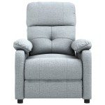 vidaXL Fotoliu de masaj, gri deschis, material textil vidaXL Fotoliu de masaj, gri deschis, material textil