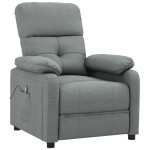 vidaXL Fotoliu de masaj, gri închis, material textil vidaXL Fotoliu de masaj, gri închis, material textil