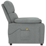 vidaXL Fotoliu de masaj, gri închis, material textil vidaXL Fotoliu de masaj, gri închis, material textil