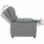 vidaXL Fotoliu de masaj, gri închis, material textil vidaXL Fotoliu de masaj, gri închis, material textil