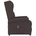 vidaXL Fotoliu cu ridicare, maro închis, material textil vidaXL Fotoliu cu ridicare, maro închis, material textil