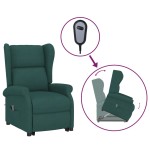 vidaXL Fotoliu cu ridicare, verde închis, material textil vidaXL Fotoliu cu ridicare, verde închis, material textil