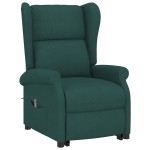 vidaXL Fotoliu cu ridicare, verde închis, material textil vidaXL Fotoliu cu ridicare, verde închis, material textil
