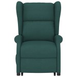 vidaXL Fotoliu cu ridicare, verde închis, material textil vidaXL Fotoliu cu ridicare, verde închis, material textil