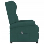 vidaXL Fotoliu cu ridicare, verde închis, material textil vidaXL Fotoliu cu ridicare, verde închis, material textil