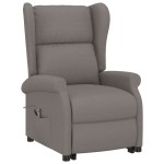 vidaXL Fotoliu cu ridicare, gri taupe, material textil vidaXL Fotoliu cu ridicare, gri taupe, material textil