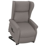 vidaXL Fotoliu cu ridicare, gri taupe, material textil vidaXL Fotoliu cu ridicare, gri taupe, material textil
