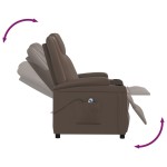vidaXL Fotoliu cu ridicare pe verticală, maro, piele ecologică vidaXL Fotoliu cu ridicare pe verticală, maro, piele ecologică