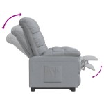 vidaXL Fotoliu rabatabil, gri deschis, material textil