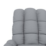 vidaXL Fotoliu rabatabil, gri deschis, material textil