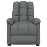 vidaXL Fotoliu rabatabil, gri închis, material textil
