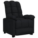 vidaXL Fotoliu rabatabil, negru, material textil vidaXL Fotoliu rabatabil, negru, material textil