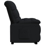 vidaXL Fotoliu rabatabil, negru, material textil vidaXL Fotoliu rabatabil, negru, material textil