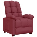 vidaXL Fotoliu rabatabil, roșu vin, material textil vidaXL Fotoliu rabatabil, roșu vin, material textil