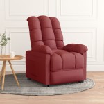 vidaXL Fotoliu rabatabil, roșu vin, material textil vidaXL Fotoliu rabatabil, roșu vin, material textil