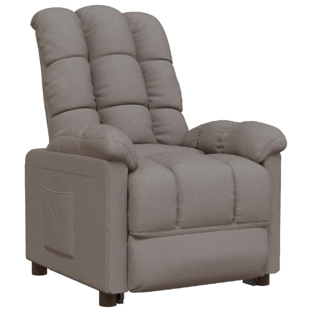 vidaXL Fotoliu rabatabil, gri taupe, material textil