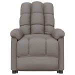 vidaXL Fotoliu rabatabil, gri taupe, material textil