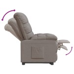 vidaXL Fotoliu rabatabil, gri taupe, material textil