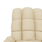vidaXL Fotoliu rabatabil, crem, material textil vidaXL Fotoliu rabatabil, crem, material textil